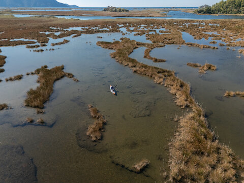 Kayaking in wetlands 