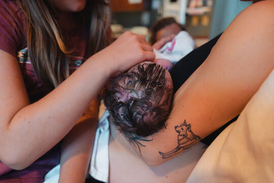 Newborn skin-to-skin after birth