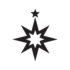Obraz premium Bethlehem North Star vector icon. Christmas symbol