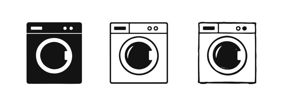 Washing Machine Icon Set