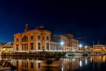 Naklejka premium Historic Teatro Margherita on the seafront of Bari, Italy