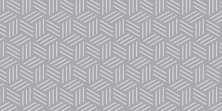Futuristic minimal honeycomb mosaic gray background. Modern hexagon seamless vector pattern. Seamless pattern with hexagon fabric geometric pattern. Abstract ornament diamond tile design.