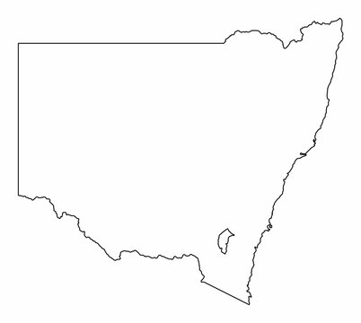 New South Wales outline map