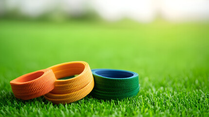 garden tools on the grass