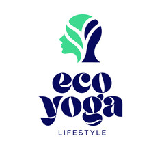 Eco Yoga logo representing a healthy lifestyle and eco-friendly practices