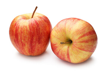 Fresh ripe red apples isolated on white