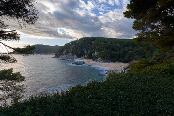 Coves. Small beaches or inlets in the Mediterranean. These are located in Lloret de Mar, on the Costa Brava in Spain.