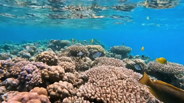 Underwater Coral Reef with Colorful Fish