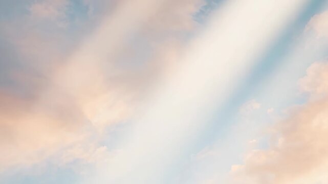 Shifting sky and cloud formations showing widening sunlit band from ground-level at sunrise