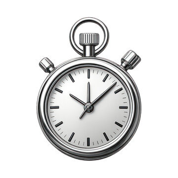 PNG Classic stopwatch with metallic finish.
