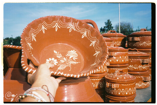 Handcrafted Painted Clay Pot