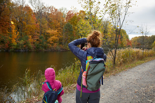 Autumn Hike by the Lake
