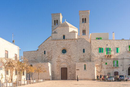 Old Port of Molfetta with San Corrado Cathedral, Puglia, Italy