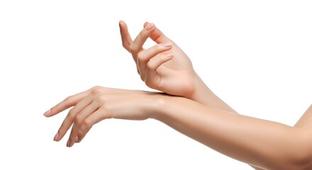 Gentle Hand Gesture for Skin Care Illustration Beauty Mockup