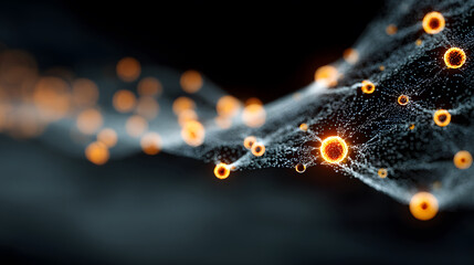 AI-inspired network background showing connections and nodes.