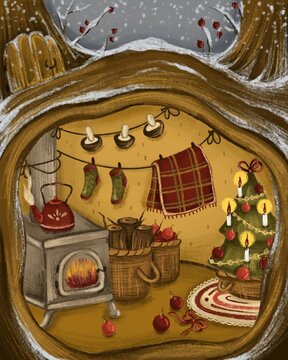 House with a Christmas atmosphere