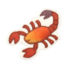 PNG Colorful cartoon scorpion sticker.