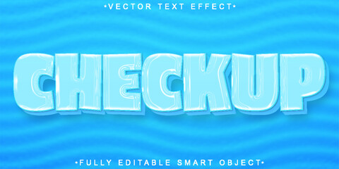  Medical Checkup Health Typography Vector Fully Editable Smart Object Text Effect