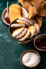 Alfajores, traditional Spanish sandwich cookies