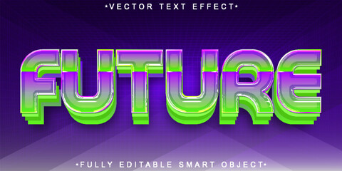  Future Technology Innovation Typography Vector Fully Editable Smart Object Text Effect