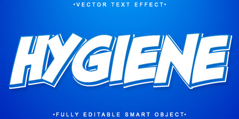  Hygiene Clean Health Typography Vector Fully Editable Smart Object Text Effect