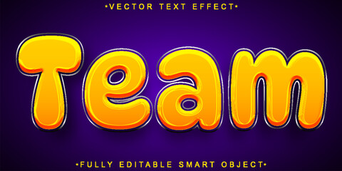 Team Esports Gaming Typography Vector Fully Editable Smart Object Text Effect