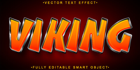  Viking Norse Warrior Typography Vector Fully Editable Smart Object Text Effect