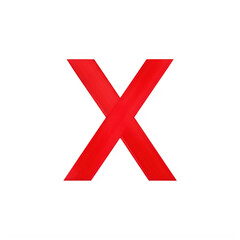 Fototapeta premium A bold red cross symbol on a white background