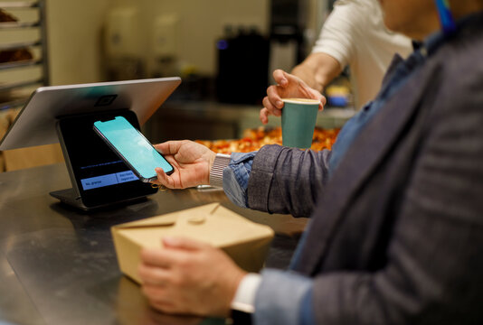 Person Using Mobile Payment 