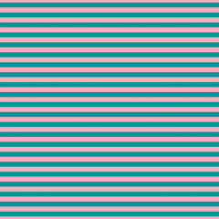 Flamingo Pink and Teal Stripe Seamless Repeat
