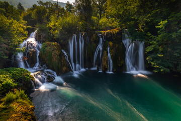 Martin Brod Waterfalls Flowing Into