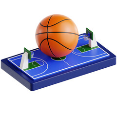 Basketball Court With Large Ball © Eklip