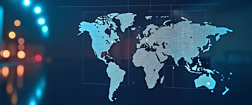 blue world map