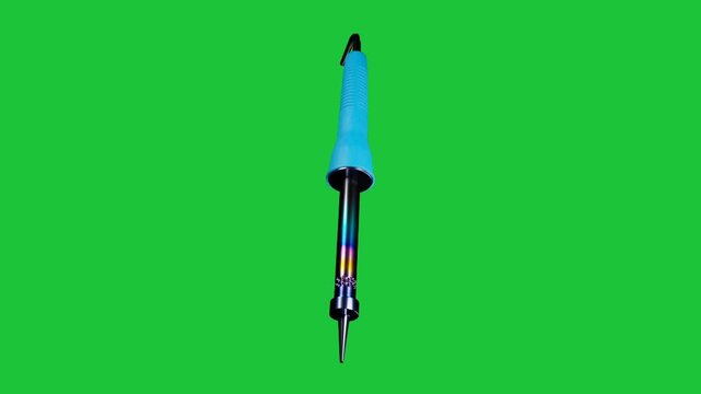 Dental scaler tool animation on green screen dentistry hygiene cleaning equipment medical concept loop ready