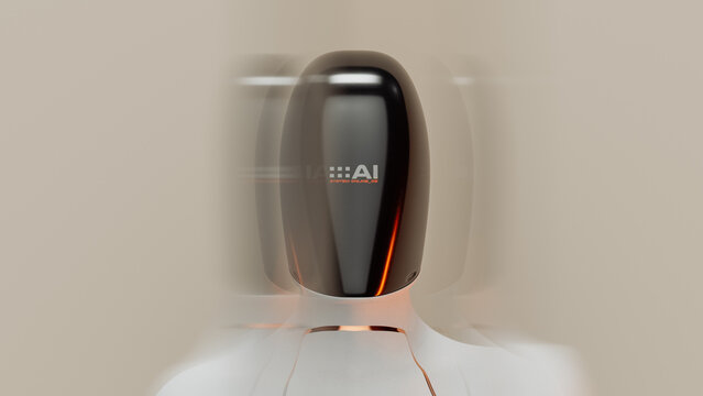 AI humanoid robot portrait