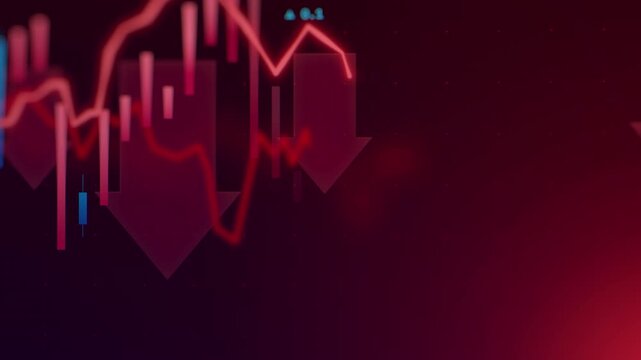 Bear market volatility concept animation loop