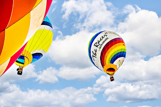 Igualada, Barcelona, ​​Spain; July 10, 2025. 29th European Hot Air Balloon Festival in Igualada. Hot air balloon gathering