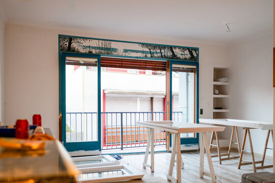 Apartment during home renovation works