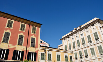 Obraz premium historic buildings in Chiavari, Genoa, Italy