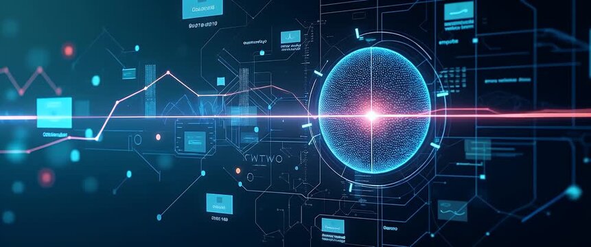 binary code on digital background