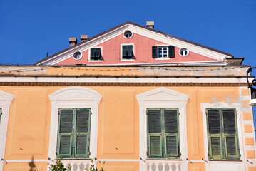 Obraz premium historic buildings in Chiavari, Genoa, Italy