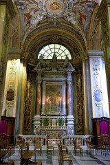 Obraz premium interior of the cathedral of Our Lady of the Garden, located in Chiavari genoa italy