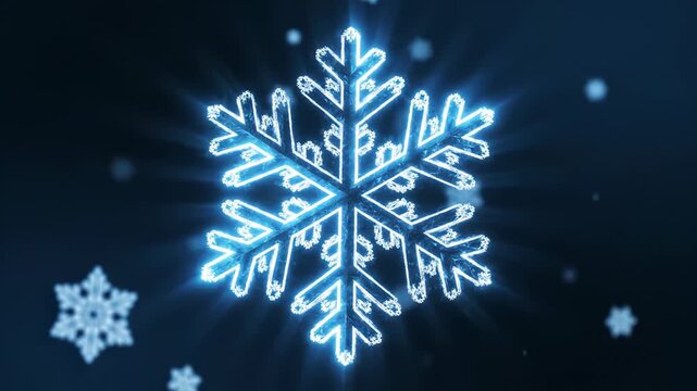 christmas card with snowflake