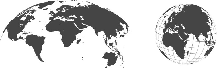 Obraz premium Planet Earth. Earth Day. The Earth, World Map. Vector