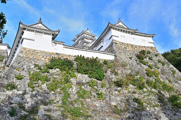 Taikaku yagura tower and Obino Yagura tower of Himeji castle, Himeji city, Hyogo prefecture, Japan