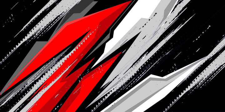 Desain stiker mobil vektor. Desain latar belakang balap abstrak grafis bergaris untuk membungkus kendaraan, mobil balap, reli, petualangan, dan livery.