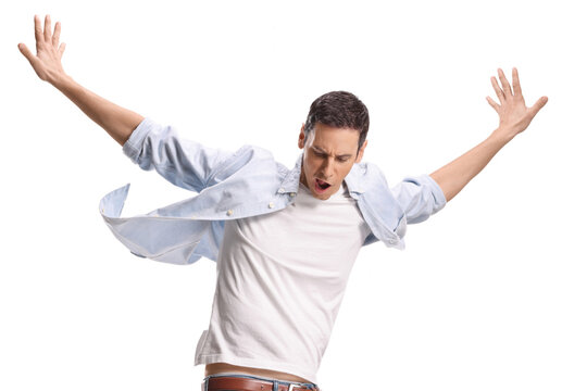 Young man dancing