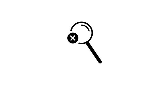 The Magnifier Glass. Search icons . Magnifying glass zoom icon. zoom in icon background animated. and black background .