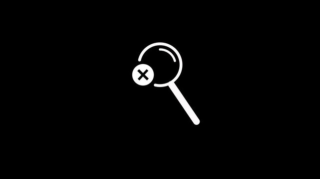 The Magnifier Glass. Search icons . Magnifying glass zoom icon. zoom in icon background animated. and black background .