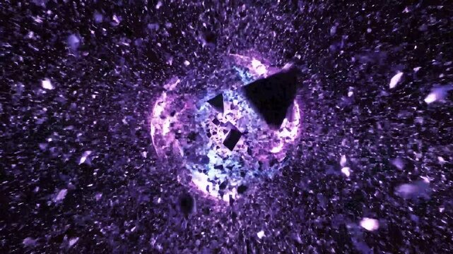 Electric blue and purple explosion of light and energy